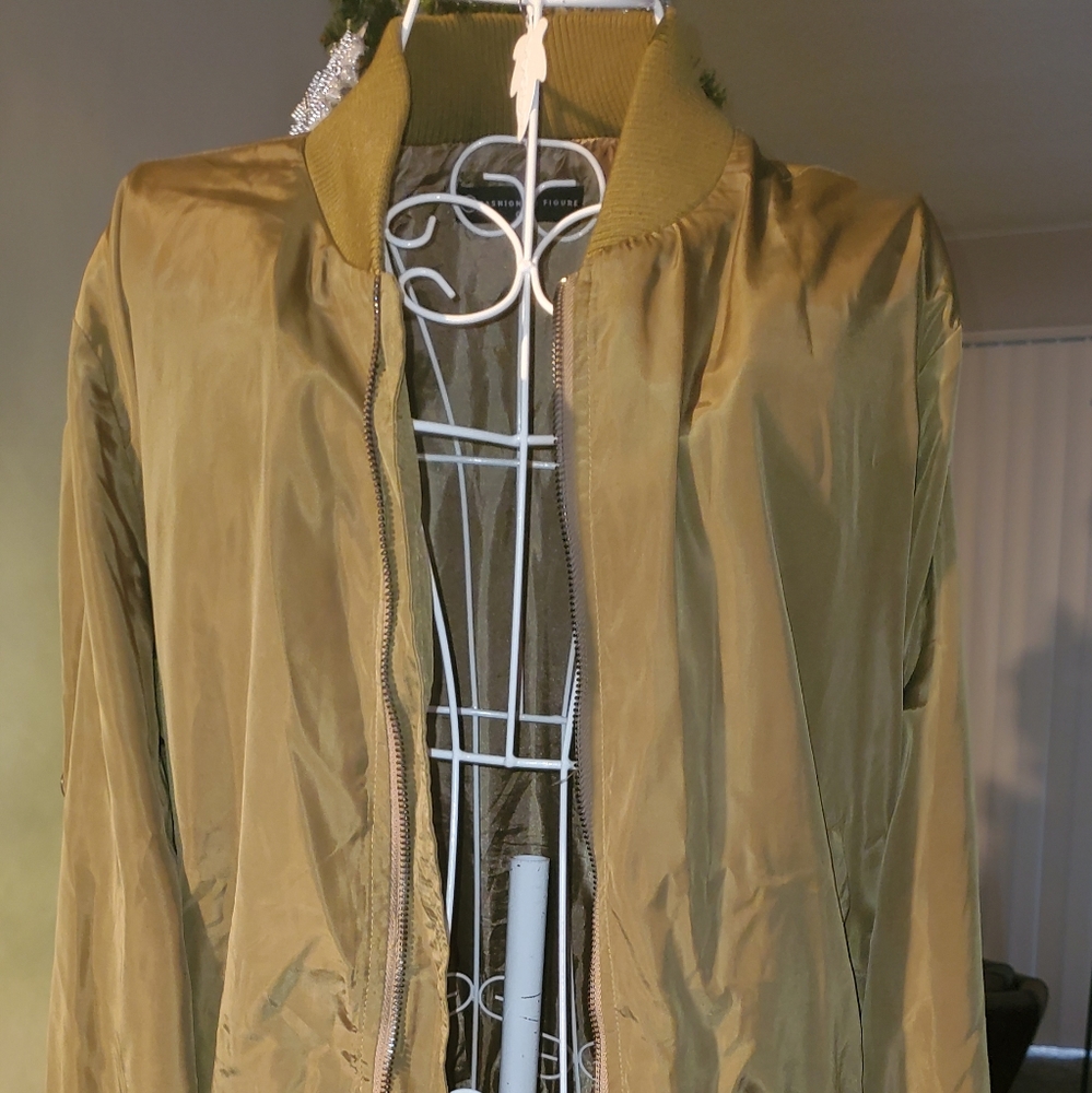 Cute olive green bomber jacket